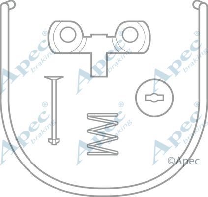 APEC BRAKING Комплектующие, тормозная колодка KIT864